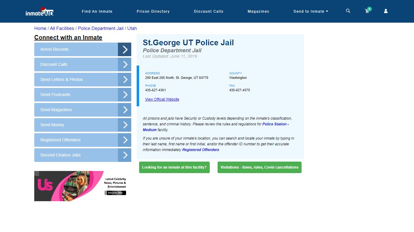 St.George UT Police Jail & Inmate Search - St. George, UT